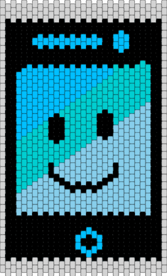 MEPHONE4 KANDI PURSE FRONT PANEL! - light blue,white,inanimate insanity,ii,mephone4