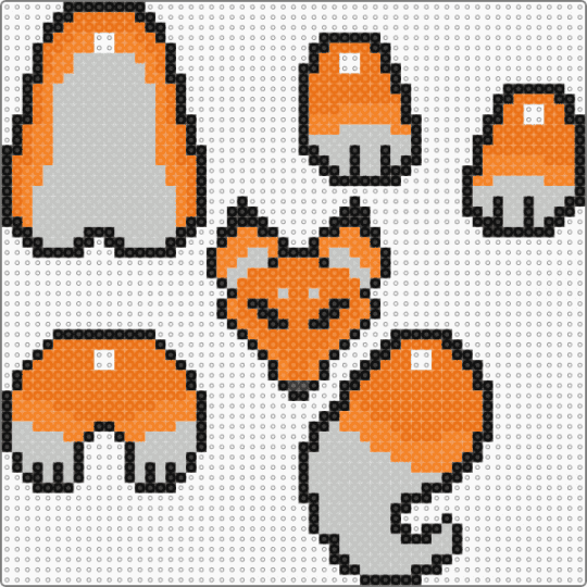 Fox Fuse Bead Patterns - Gallery - Kandi Pad | Kandi Patterns, Fuse ...
