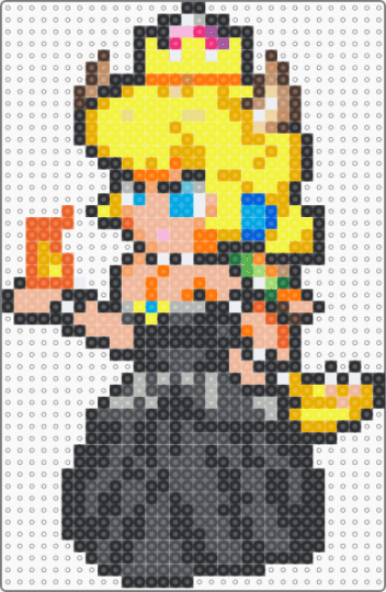 Bowsette - bowsette,bowser,peach,mario,nintendo,character,video game,super mario,princess,female,gaming,black,beige,yellow,orange,gray,colorful