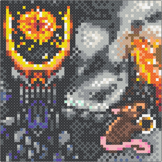 lotr eye of dauron - eye of sauron,lotr,lord of the rings,panel,pixel art,fantasy,movie,tv show,novel,gray,pink,beige,orange