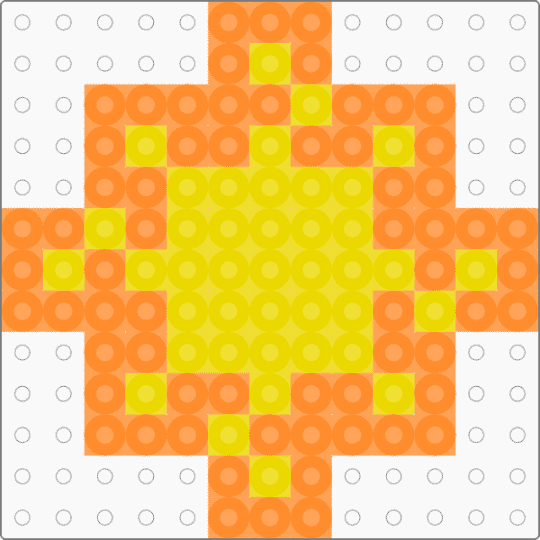 homestuck light aspect charm - yellow,orange