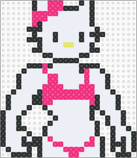 bodybuilder hello kitty - white,pink