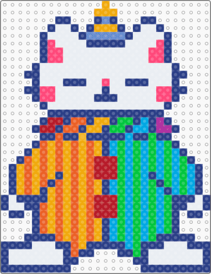 Clown kitty!!!! :D - blue,orange