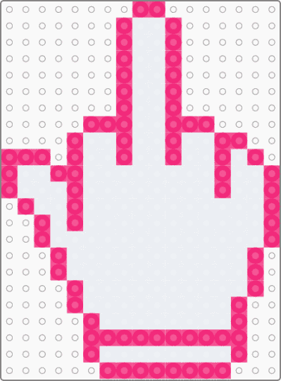 Middle finger mouse clicker - pink,white