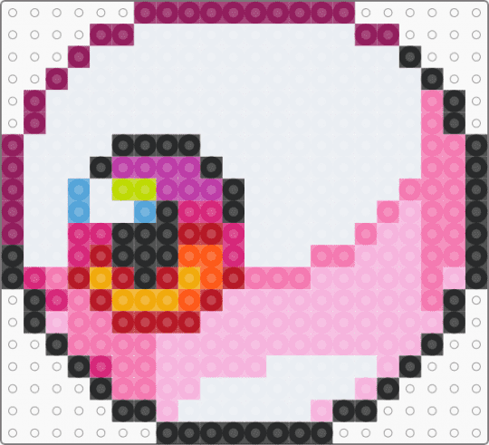 Rainbow eye - white,pink