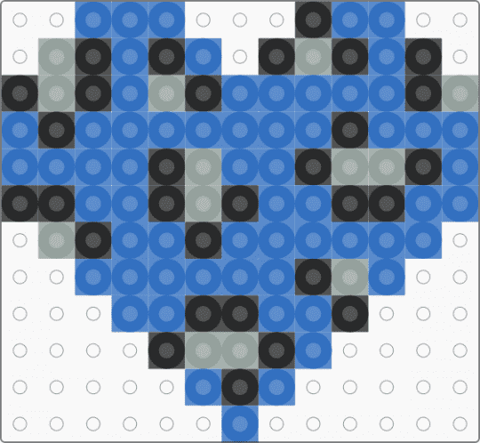 Blue leopard print heart - blue