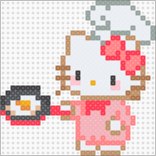 Chef hello kitty - white,tan,red,beige,colorful