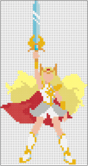 SHE RA - she ra,superhero,cartoon,animation,tv show,character,warrior,princess,yellow,beige,red