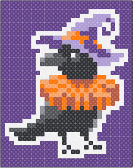 Remixed Halloween Crow - purple,halloweencrow,crow,halloween,purplehat,purplehatcrow