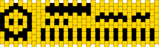 Murder drone Kandi cuff - yellow,black