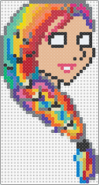 Braid - braid,hair,rainbow,whimsical,colorful,hairstyle,vibrant