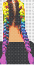 Colored braids - braids,colorful,hair