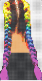 Colored braids (1) - braids,colorful,hair