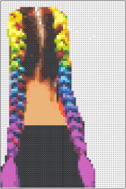 Colored braids (1) - braids,colorful,hair