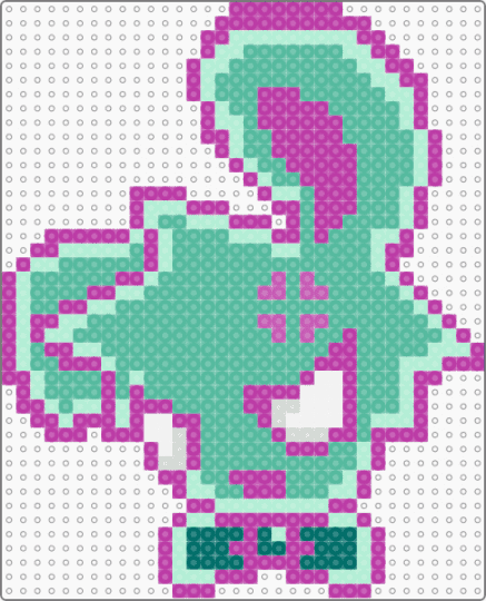 Till alien stage bunny angry - pink,teal