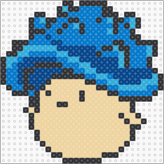 Horny Mushroom - blue,beige