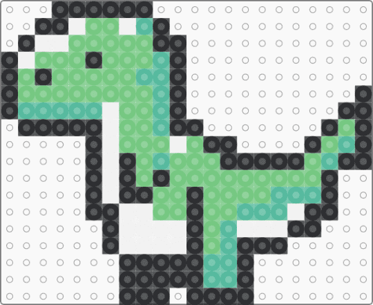 Pixel Dino - dinosaur,prehistoric,cute,dino,animal,teal