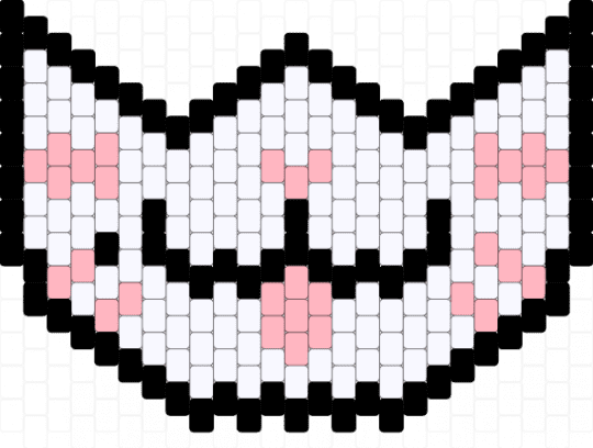White cat mask - white