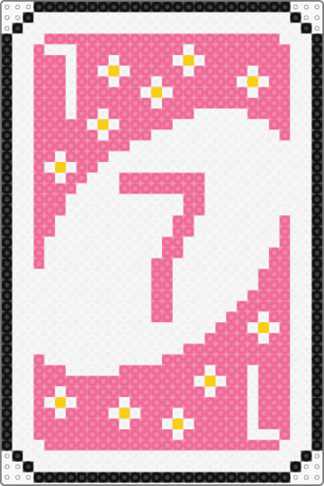 uno deck 7 pink - white,pink