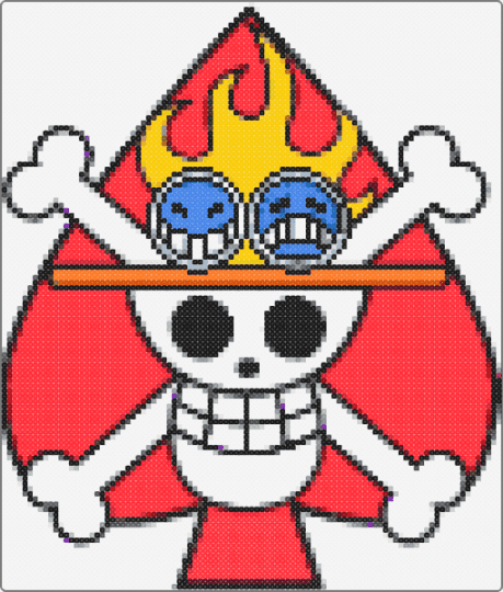 Ace - brown, red, white, yellow