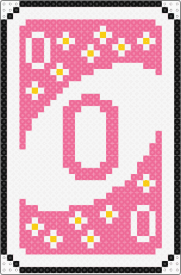 uno deck 0 pink - white,pink