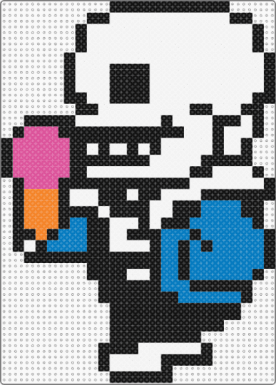 smaller sans ice cream - sans,undertale,ice cream,character,video game,gaming,food,white,blue