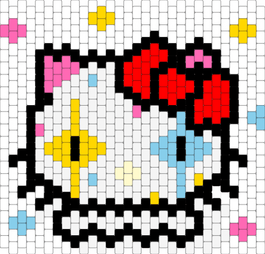 Hello kitty clown - white,red,yellow
