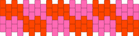 Pink and Red Checker Cuff /Small 24 - red,pink