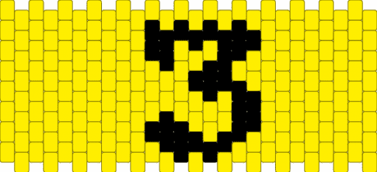 3 Favorite Number Cuff /Small 26 - 3, number, yellow