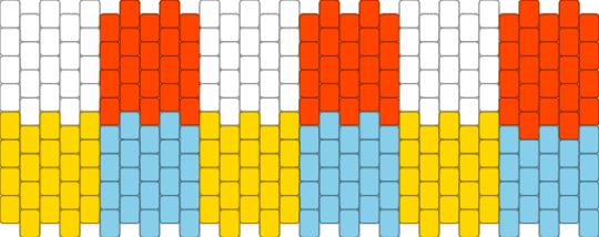 Primary Color Block Cuff /Medium 30 - red,yellow,light blue,color,block,primary