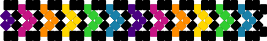 Black & Rainbow X-Base - black, colorful, green, orange