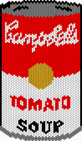 Andy Warhol's Campbell Soup Panel - red,cotdpopartmovement,andy,warhol,campbell,soup,soupcan,campbell soup,art movement