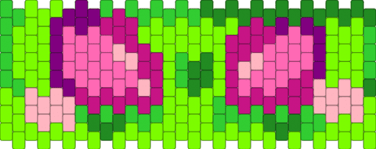 alien cuff - pink,green