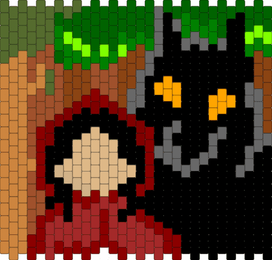 red riding hood - red,orange,green,cotdfairytales