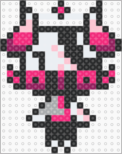 subspace chibi phighting perler - black,pink