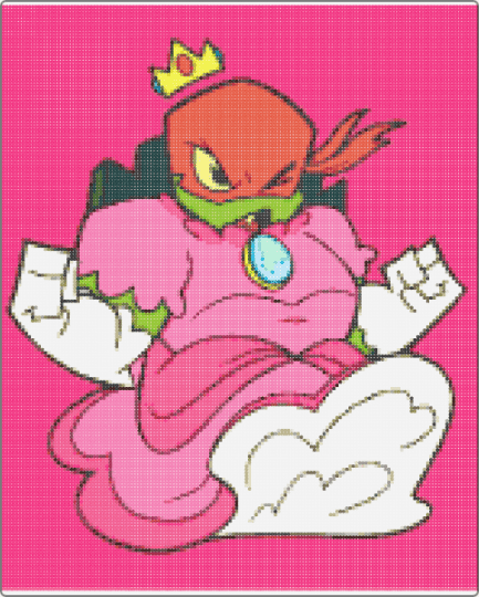 Princess Peach ROTTMNT Raph - pink,red