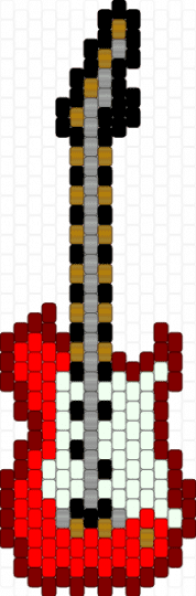 Classic red guitar - brown,red