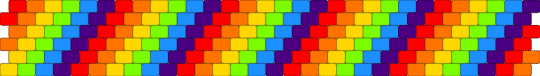 Rainbow peyote - orange,green,purple,colorful