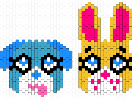 Wuggle Pets (dog and bunny) - light blue, yellow