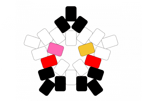 Spamton star - red, white