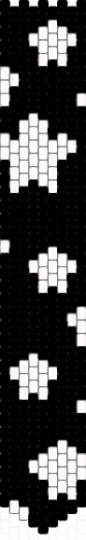 Black tie with White Stars - black,white