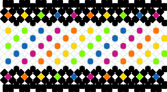 Rainbow road base - black,white,pink,yellow,colorful