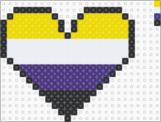 Nonbinary Heart - yellow,purple
