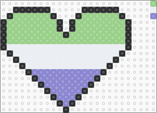 Genderqueer Heart - teal,blue