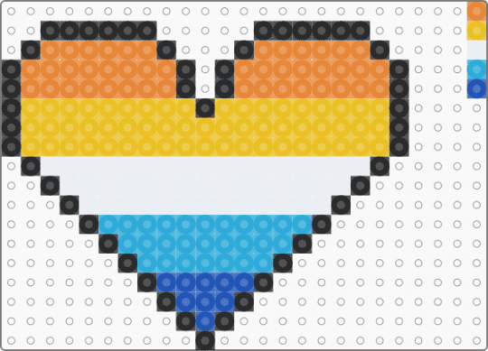 Aroace Heart - orange,yellow