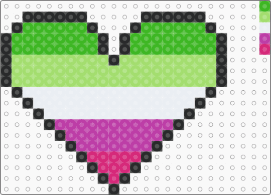 A-spec Heart - green,pink