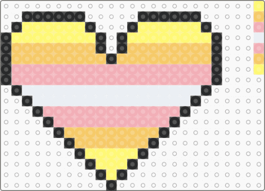 Pangender Heart - yellow,beige