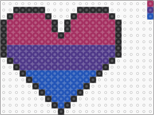 Bi Heart - pink,purple