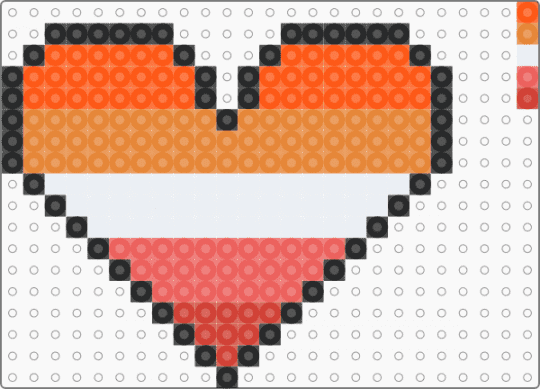 Lesbian Heart - orange,red