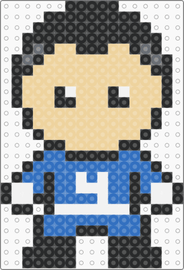 Reed Richards (Mr. Fantastic) - fantastic 4,character,superhero,beige,blue
